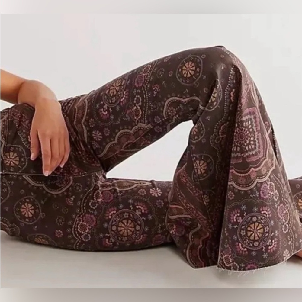 We The Free People Just Float On Retro Printed Flare Bell Bottoms Jeans | 26 - Picture 11 of 11